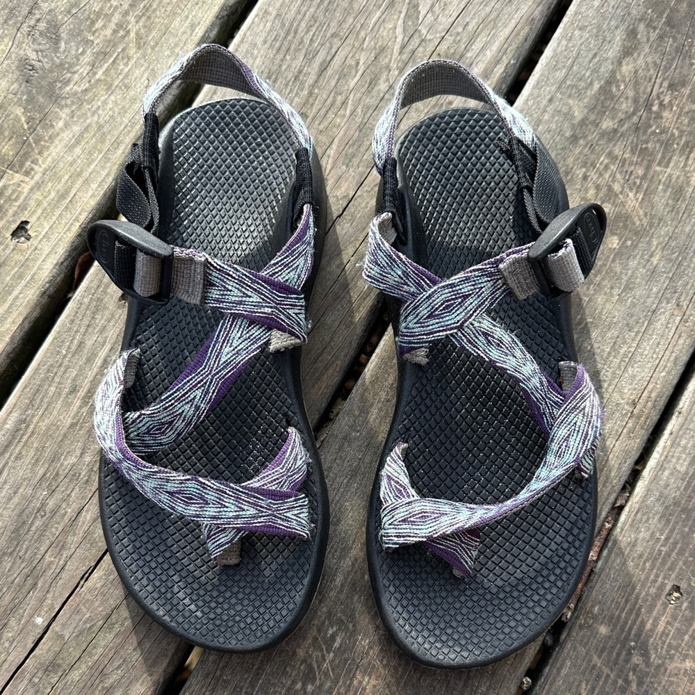 Chaco Women's Sandals in Black and Purple